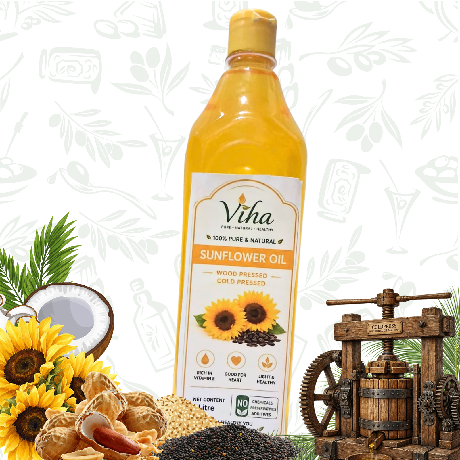 Premium Organic Cold-Pressed Sunflower Oil