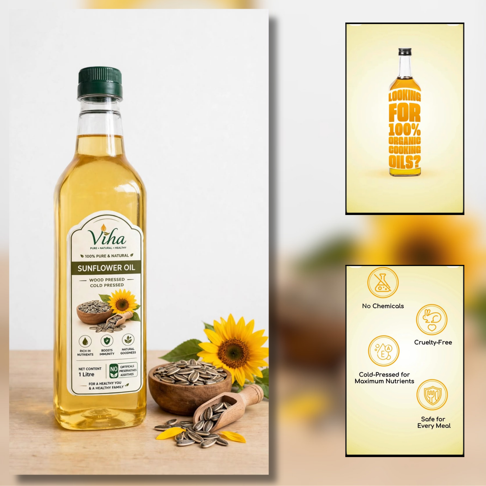 Premium Organic Cold-Pressed Sunflower Oil - Image 2